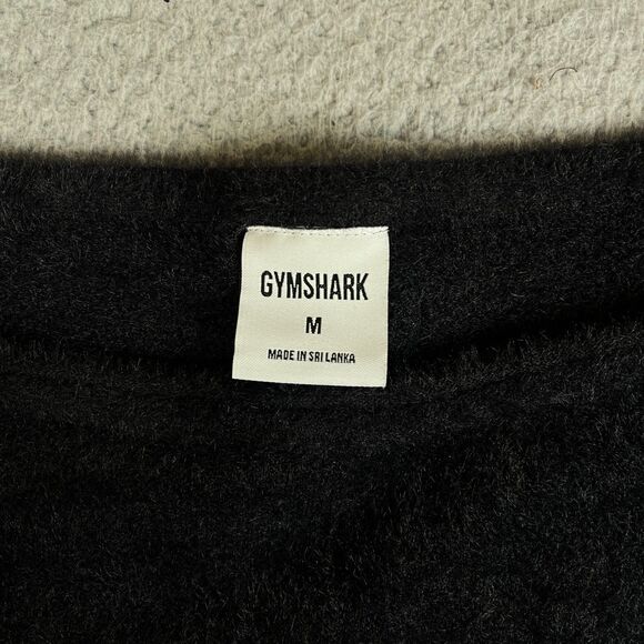 Gymshark x Whitney Simmons Sweater Womens M Black Oversized Eyelash Knit Fuzzy - Picture 4 of 10